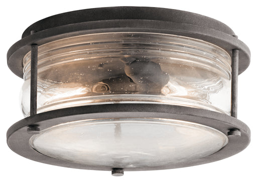 Kichler - 49669WZC - Two Light Outdoor Ceiling Mount - Ashland Bay - Weathered Zinc