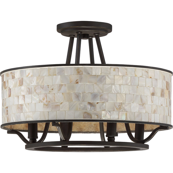 Quoizel - AS1716PN - Four Light Semi-Flush Mount - Aristocrat - Palladian Bronze