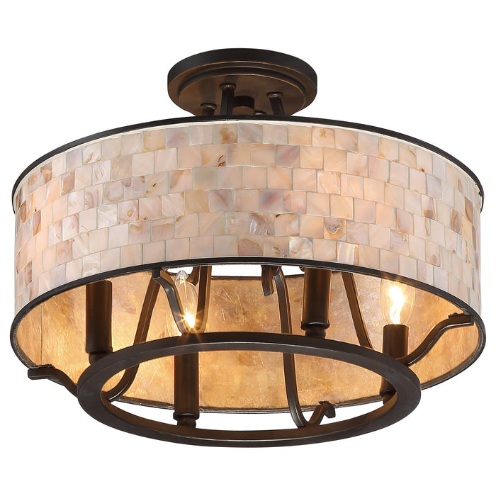 Quoizel - AS1716PN - Four Light Semi-Flush Mount - Aristocrat - Palladian Bronze