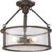 Quoizel - BCN1716WT - Three Light Semi-Flush Mount - Buchanan - Western Bronze