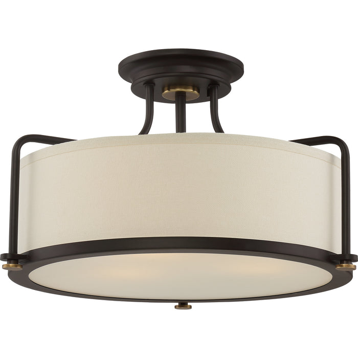 Quoizel - QF1715WT - Three Light Semi-Flush Mount - Calvary - Western Bronze