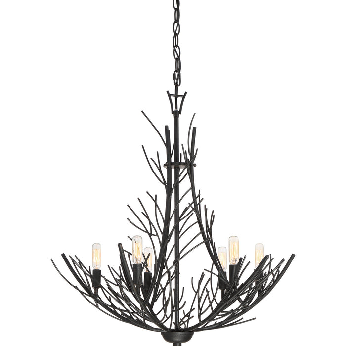 Quoizel - THL5006MK - Six Light Chandelier - Thornhill - Marcado Black