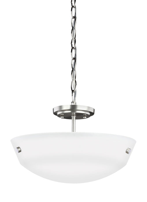 Generation Lighting. - 7715202-962 - Two Light Semi-Flush Convertible Pendant - Kerrville - Brushed Nickel