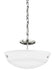 Generation Lighting. - 7715202-962 - Two Light Semi-Flush Convertible Pendant - Kerrville - Brushed Nickel