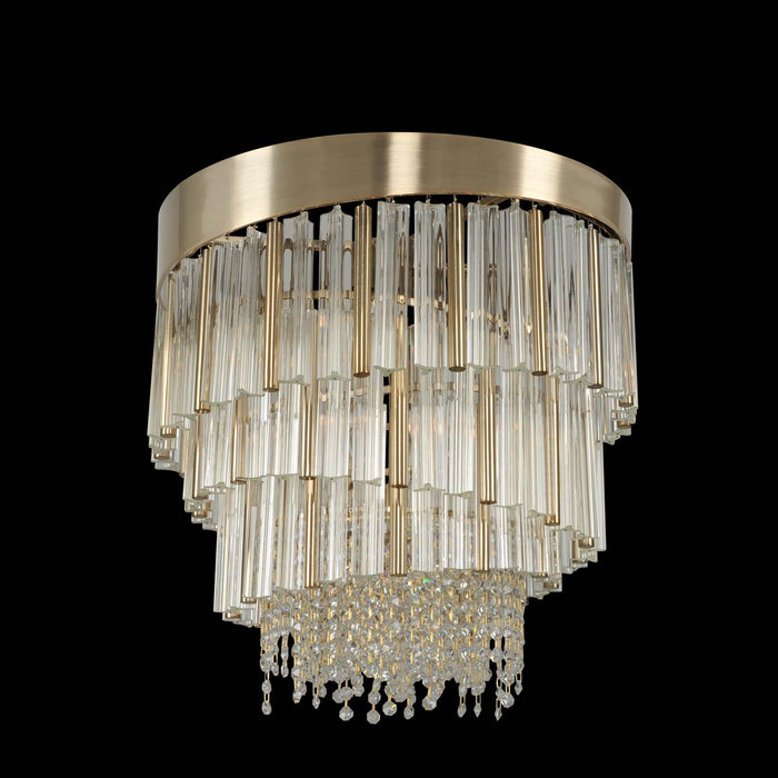 Allegri - 029850-038-FR001 - Six Light Convertible Pendant - Semi Flush Mount - Espirali - Brushed Champagne Gold