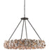 Currey and Company - 9672 - Eight Light Chandelier - Oyster - Textured Bronze/Natural