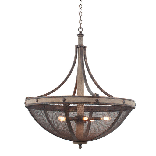 Kalco - 7045FG - Six Light Pendant - Coronado - Florence Gold