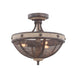 Kalco - 7047FG - Three Light Semi Flush Mount - Coronado - Florence Gold