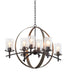 Kalco - 7098VI - Eight Light Chandelier - Irvine - Vintage Iron