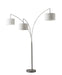 Adesso Home - 4238-22 - Three Light Arc Lamp - Trinity - Brushed Steel