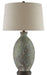 Currey and Company - 6000-0050 - One Light Table Lamp - Remi - Green/Dark Red/Bronze Gold