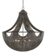 Currey and Company - 9000-0018 - Six Light Chandelier - Eduardo - Natural Iron/Brass