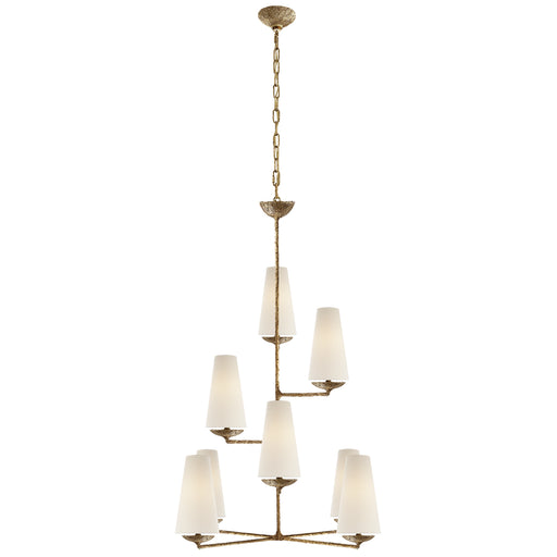 Visual Comfort Signature - ARN 5204GP-L - Eight Light Chandelier - Fontaine - Gilded Plaster