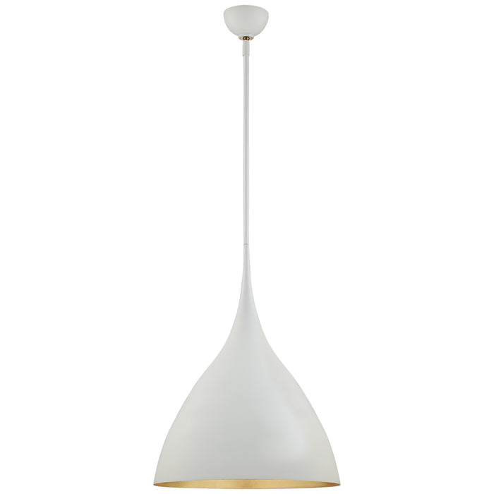 Visual Comfort Signature - ARN 5351PW - One Light Pendant - Agnes - Plaster White