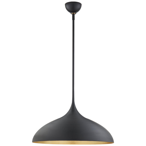 Visual Comfort Signature - ARN 5352MBK - One Light Pendant - Agnes - Matte Black