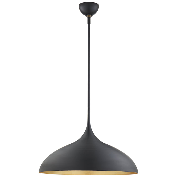 Visual Comfort Signature - ARN 5352MBK - One Light Pendant - Agnes - Matte Black