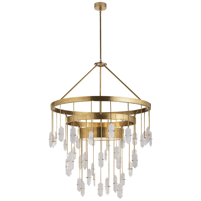 Visual Comfort Signature - KW 5012AB-Q - Six Light Chandelier - Halcyon - Antique-Burnished Brass