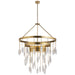 Visual Comfort Signature - KW 5012AB-Q - Six Light Chandelier - Halcyon - Antique-Burnished Brass