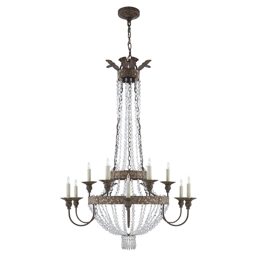 Visual Comfort Signature - NW 5016AGP-CG - 12 Light Chandelier - Lyon - Antique Gild and Polychrome