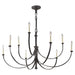 Visual Comfort Signature - SK 5022AI - Nine Light Chandelier - Reims - Aged Iron