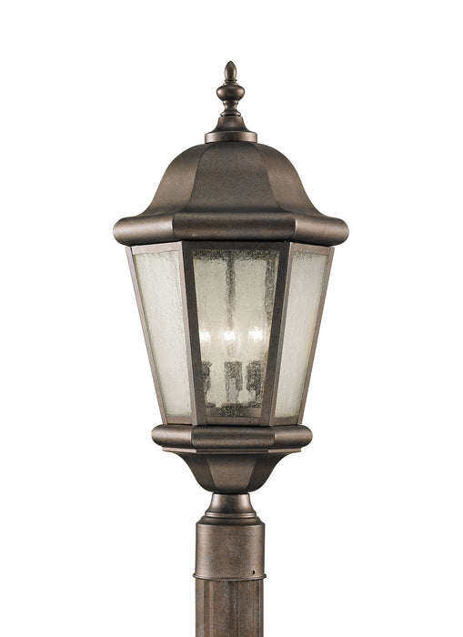 Generation Lighting. - OL5907CB - Three Light Outdoor Post Lantern - Martinsville - Corinthian Bronze