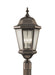 Generation Lighting. - OL5907CB - Three Light Outdoor Post Lantern - Martinsville - Corinthian Bronze