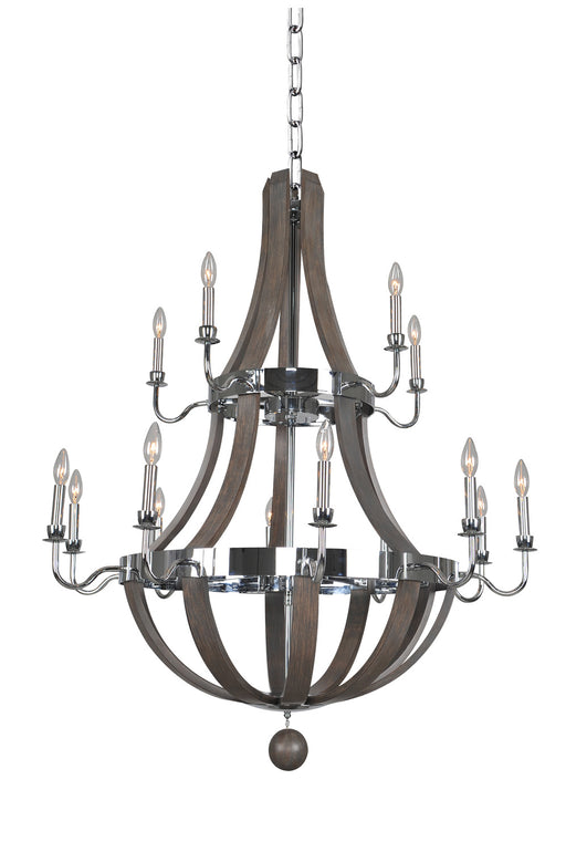 Kalco - 300485CH - 15 Light Chandelier - Sharlow - Chrome