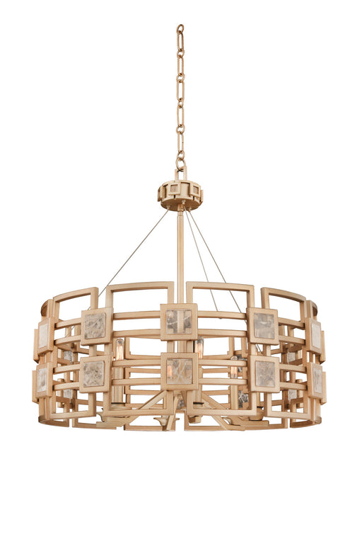 Kalco - 500651MG - Six Light Pendant - Metropolis - Modern Gold