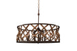 Kalco - 501853MC - Six Light Pendant - Soho - Milk Chocolate