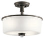 Kichler - 43926OZ - Three Light Semi Flush Mount - Joelson - Olde Bronze