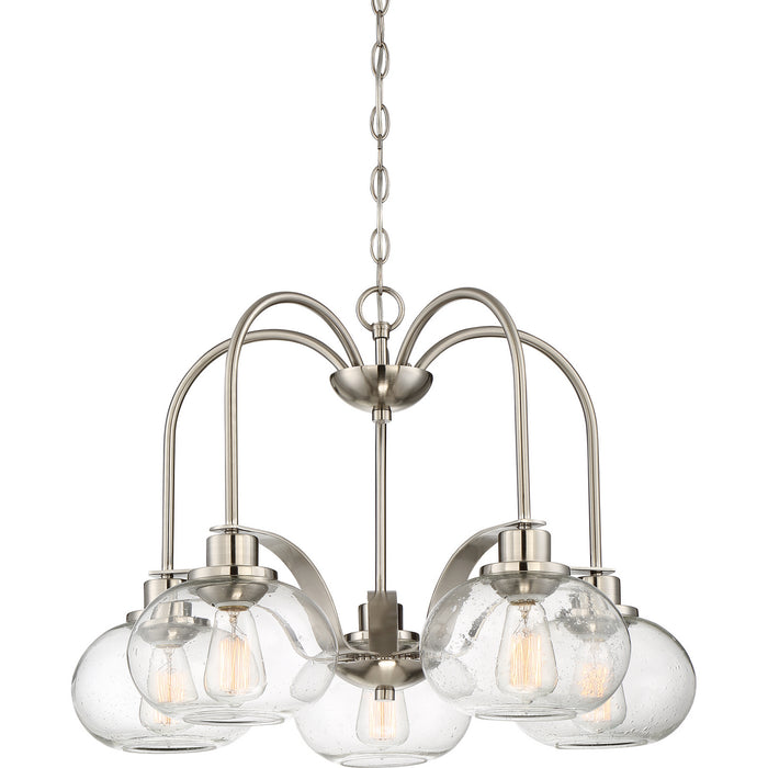 Quoizel - TRG5105BN - Five Light Chandelier - Trilogy - Brushed Nickel