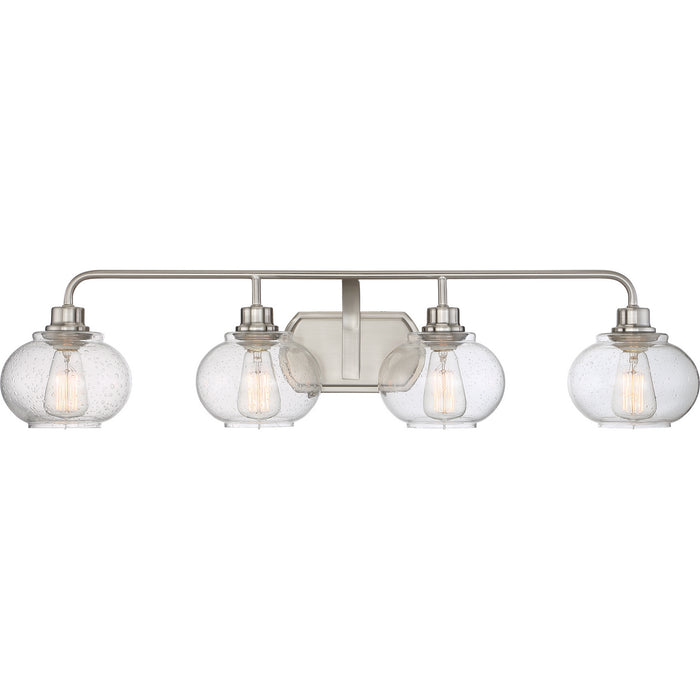 Quoizel - TRG8604BN - Four Light Bath Fixture - Trilogy - Brushed Nickel