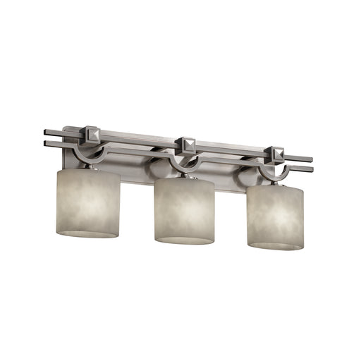 Justice Designs - CLD-8503-30-NCKL - Three Light Bath Bar - Clouds - Brushed Nickel