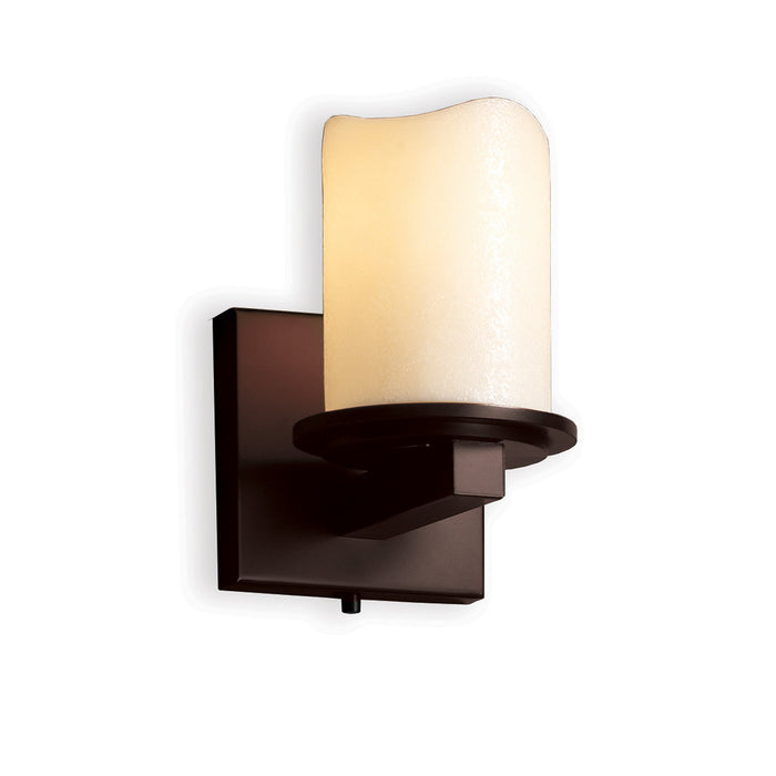 Justice Designs - CNDL-8771-14-CREM-DBRZ - One Light Wall Sconce - CandleAria - Dark Bronze