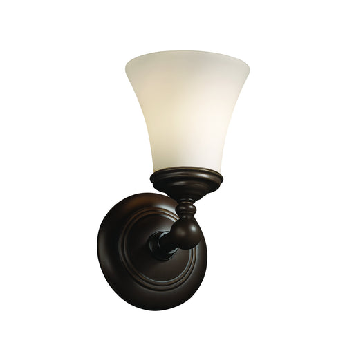 Justice Designs - FSN-8521-20-OPAL-DBRZ - One Light Wall Sconce - Fusion - Dark Bronze