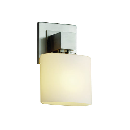 Justice Designs - FSN-8707-30-OPAL-NCKL - One Light Wall Sconce - Fusion - Brushed Nickel