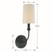 Crystorama - 2241-DB - One Light Wall Sconce - Sylvan - Dark Bronze