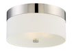 Crystorama - 293-PN - Three Light Flush Mount - Grayson - Polished Nickel