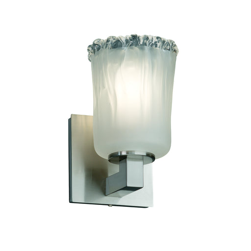 Justice Designs - GLA-8921-16-WTFR-NCKL - One Light Wall Sconce - Veneto Luce - Brushed Nickel