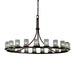 Justice Designs - WGL-8716-10-GRCB-DBRZ - 21 Light Chandelier - Wire Glass - Dark Bronze