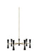 Kalco - 310471BVB - LED Chandelier - Milo - Black and Vintage Brass