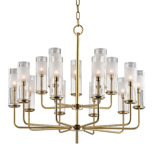 Hudson Valley - 3930-AGB - 15 Light Chandelier - Wentworth - Aged Brass