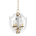 Hudson Valley - 6512-AGB - Four Light Pendant - Arietta - Aged Brass