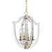 Hudson Valley - 6516-AGB - Four Light Pendant - Arietta - Aged Brass