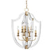 Hudson Valley - 6520-AGB - Eight Light Pendant - Arietta - Aged Brass