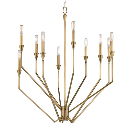 Hudson Valley - 8510-AGB - Ten Light Chandelier - Archie - Aged Brass