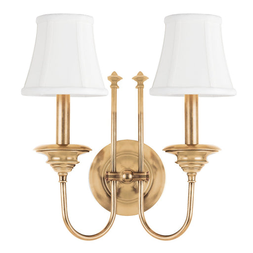 Hudson Valley - 8712-AGB - Two Light Wall Sconce - Yorktown - Aged Brass