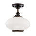 Hudson Valley - 9812F-OB - One Light Semi Flush Mount - Canton - Old Bronze