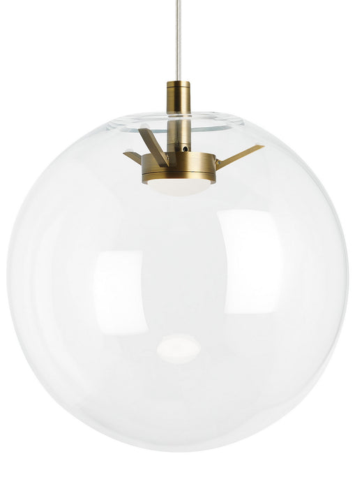 Visual Comfort Modern - 700TDPLNPCR-LEDWD - LED Pendant - Palona - Aged Brass