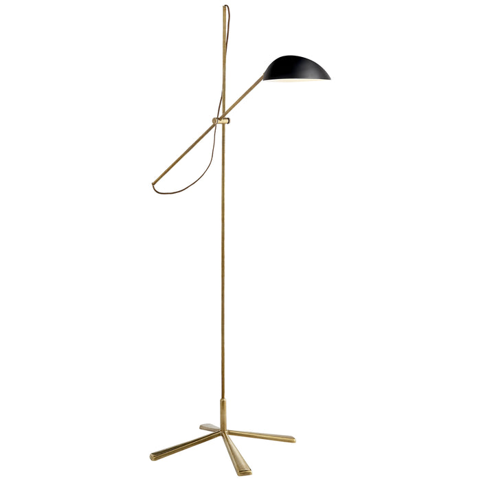 Visual Comfort Signature - ARN 1501HAB-BLK - One Light Floor Lamp - Graphic - Hand-Rubbed Antique Brass